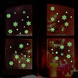 17-teilige Fenstersticker „Schneeflocken“ – Leuchtet Im Dunkeln, Statisch Haftend & Personalisierbar