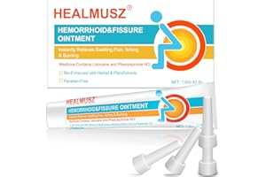 EMISUN Hemorrhoid & Fissure Ointment, Hemorrhoid Treatment and Hemorrhoid Cream with Lidocaine 4% and Phenylephrine HCI for Fast Relief of Swelling, Pain, Itching, Burning, Hemorrhoidal treatment, 1.5 oz