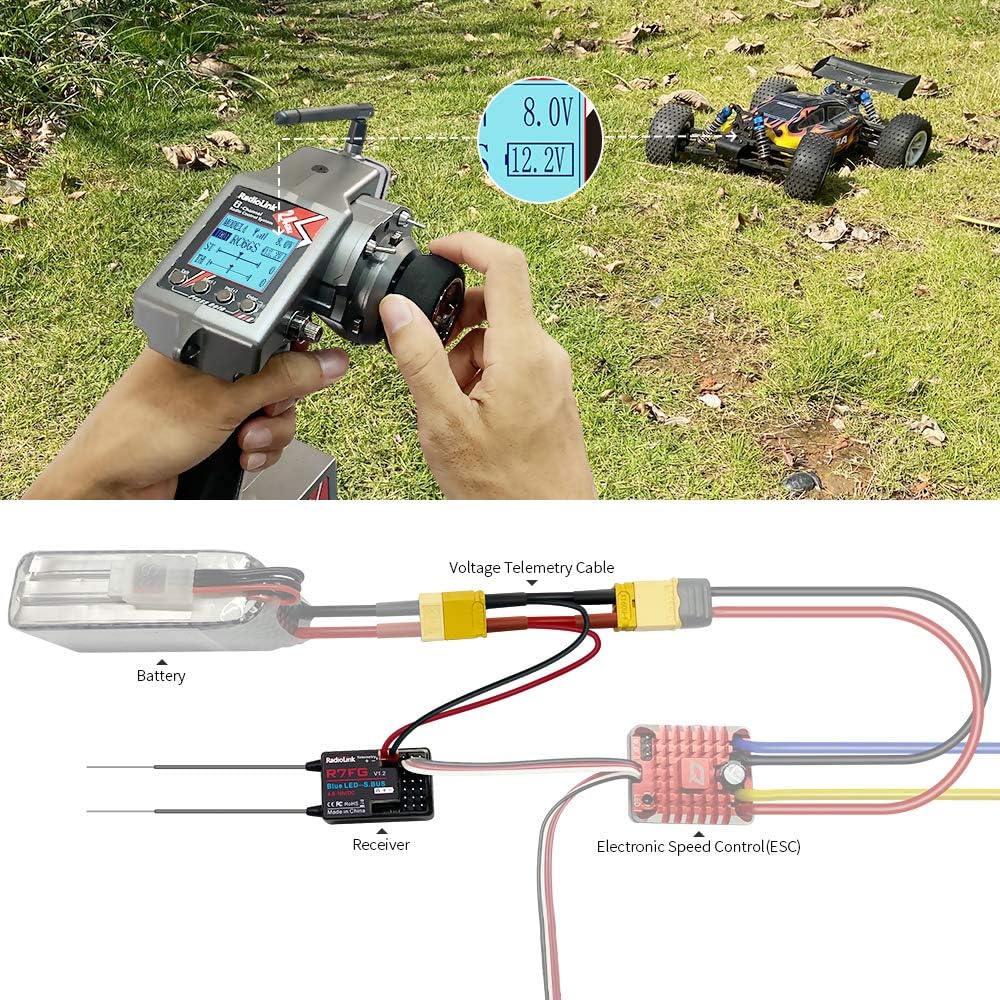Radiolink RC6GS V2 2.4G 6 Channels RC Transmitter and Receiver R7FG Gyro RX Volt Telemetry Long Range, Surface Radio Controller for RC Car Boat Crawler Truck Buggy: Radiolink manufacturer: Toys & Games