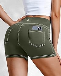VOOVEEYA 5"/8" High Waisted Yoga Biker Shorts with