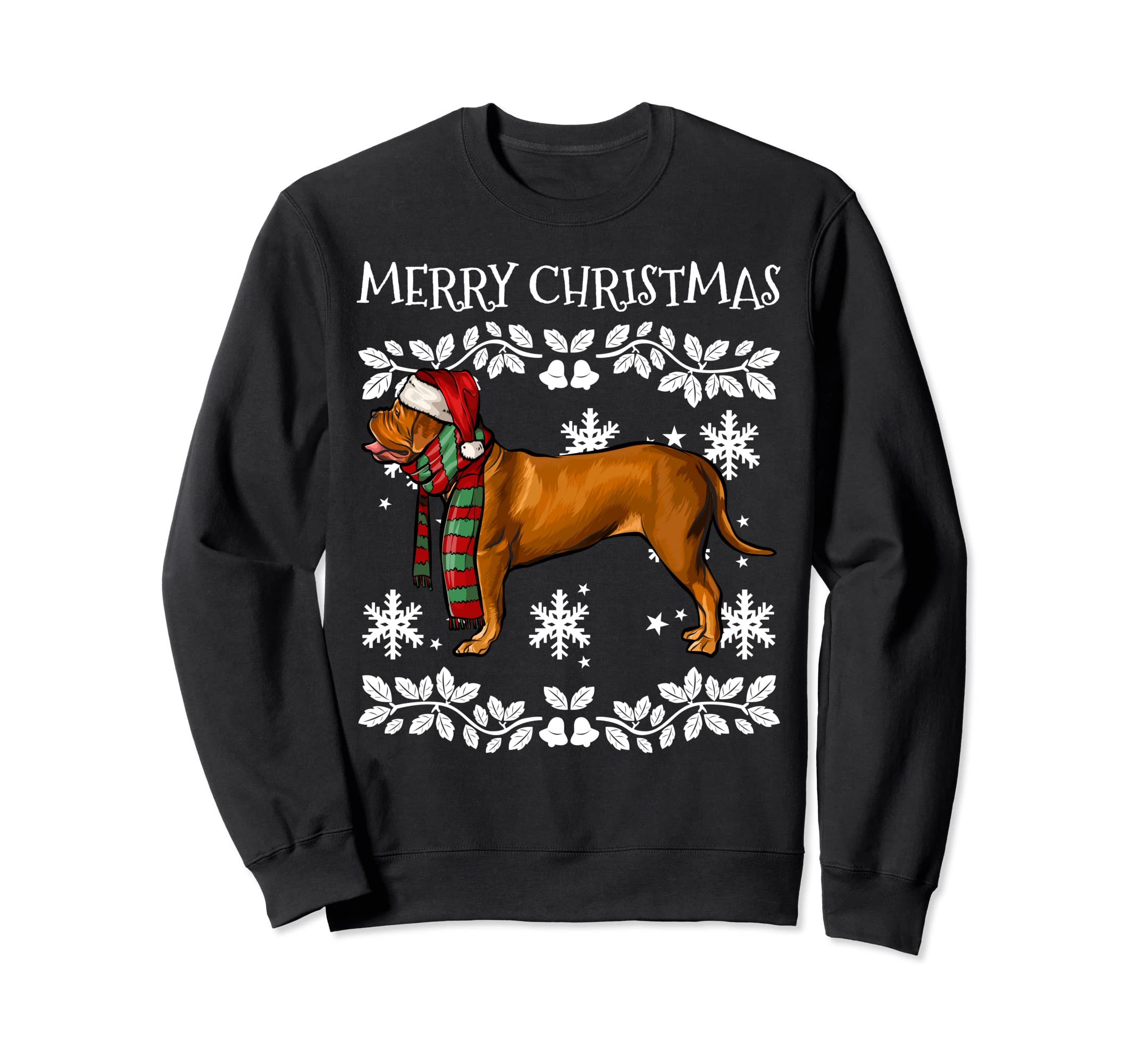 Merry Christmas Ornament Dogues de Bordeaux Xmas Santa Sweatshirt