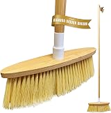TDBS Bamboo Broom Indoor Floor Brush Natural Bamboo Handle 127cm view 1