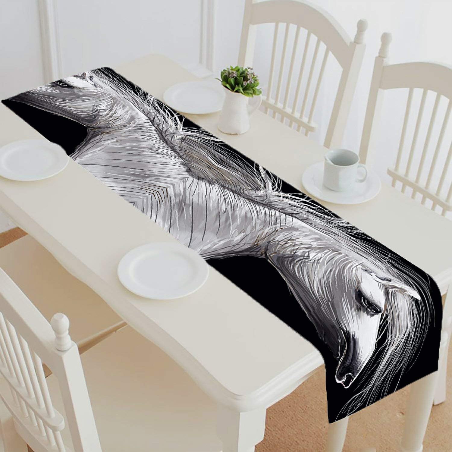 HandsToMeB Custom Ocean Animal Table Runner, Dolphins with