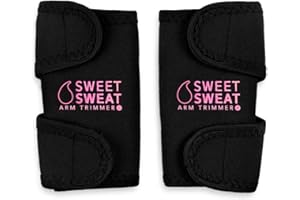 Sports Research Sweet Sweat Arm Trimmers for Men & Women | Increases Heat & Sweat Production to The Bicep Area | Includes Mes