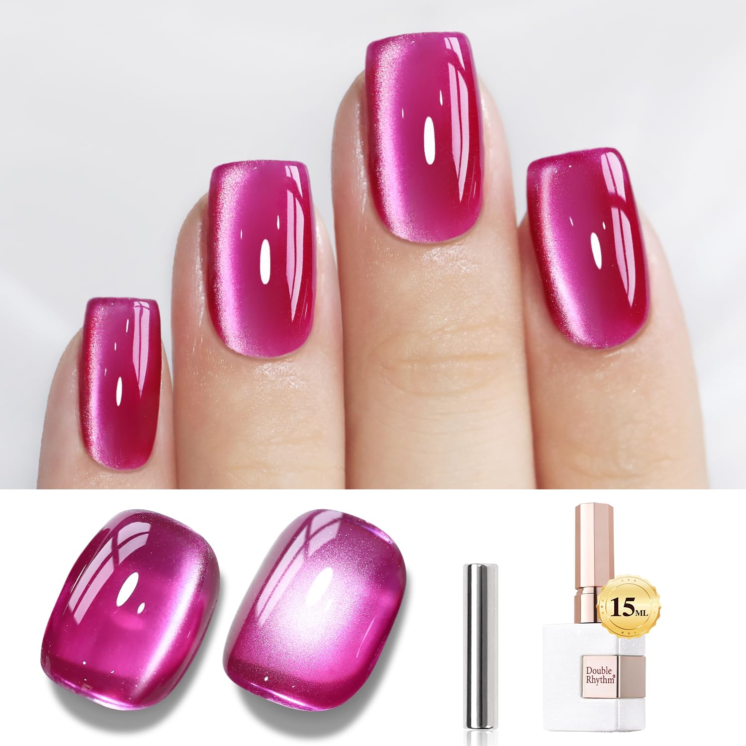 Double Rhythm Jelly Glass Cat Eye Gel Polish with