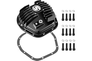 SPBREW Rear Differential Cover, Compatible for Ford 10.25/10.5 12-Bolt 1985-2024 F250 F350, with Cooling Fins & Leakproof Gasket for Reliable Performance