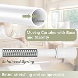 Venwemong Telescopic Curtain Rod 85-160 cm White No Drilling Extension view 4