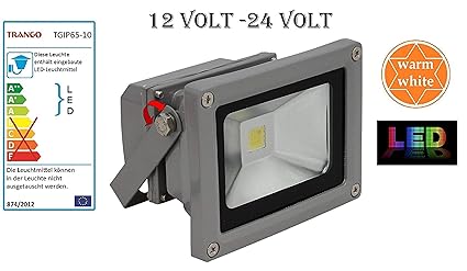 Trango LED Strahler 12V - 24 Volt 3000K warm-weiß TGIP65-103DC Arbeitslicht I Ladeflächenbeleuchtung I Ladeflächenstrahler I 