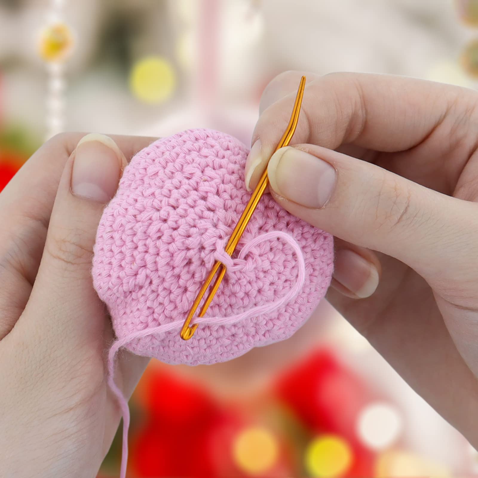 Yarn Needle with Big Eye Bent in Box for Tapestry,Sewing Wool,Weaving,Darning