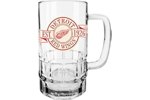 Inglasco NHL Detroit Red Wings Banner Beer Stein Mug with Handle, 18-Ounce