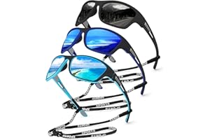 KUGUAOK Polarized Sports Sunglasses for Men Driving Cycling Fishing Sun Glasses 100% UV Protection Goggles