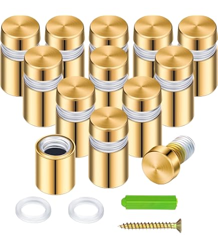 Uxcell 1/4" X 1-3/16" Standoff Screws - 4pcs Wall Mount Sign Holders For Acrylic & Glass