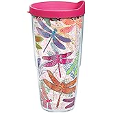 Tervis Dragonfly Mandala Made in USA Double Walled Insulated Tumbler Travel Cup Keeps Drinks Cold & Hot, 24oz, Classic