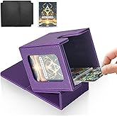 Jaffzora Card Deck Box for MTG Commander, Magnetic Card Display Case,TCG Card Storage Box, Holds 100 Double-Sleeved Cards,Pur