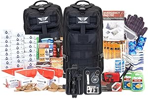 Stealth Angel Survival - 72 Hour Family Emergency Kit - 1-5 Person Survival Bag for Earthquakes, Hurricanes, and Other Natural Disasters