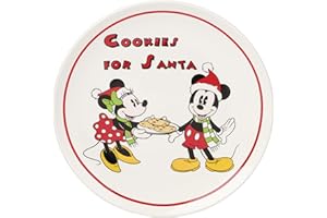 Lenox 898253 Disney Holiday Cookies for Santa Plate, Christmas Serveware, Festive