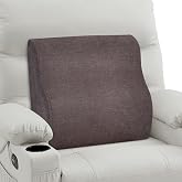 TANYOO Back Support Pillow for Recliner Dual Layer Lumbar Support Pillow with Gel Memory Foam Ergonomic Orthopedic Couch Lumbar Cushions for Elderly Lower Back Pain Relief Washable Cover Brown