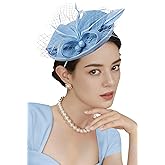 BABEYOND Fascinators Hats for Women - Tea Party 2025 Kentucky Fascinator Pillbox Derby Hat Sinamay Headband with Hair Clip
