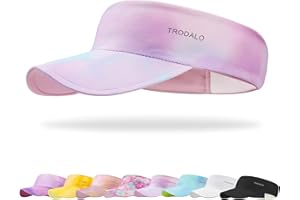 Trodalo Kids Sun Visor Hats for Girls Boys, Lightweight Cooling Stretchy Visor, Packable Sports Hat for Running, Tennis, Golf