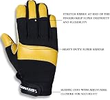 SAWANS Leather Gardening Gloves Dexterity Breathable Thorn Proof Work Safety (L) view 7