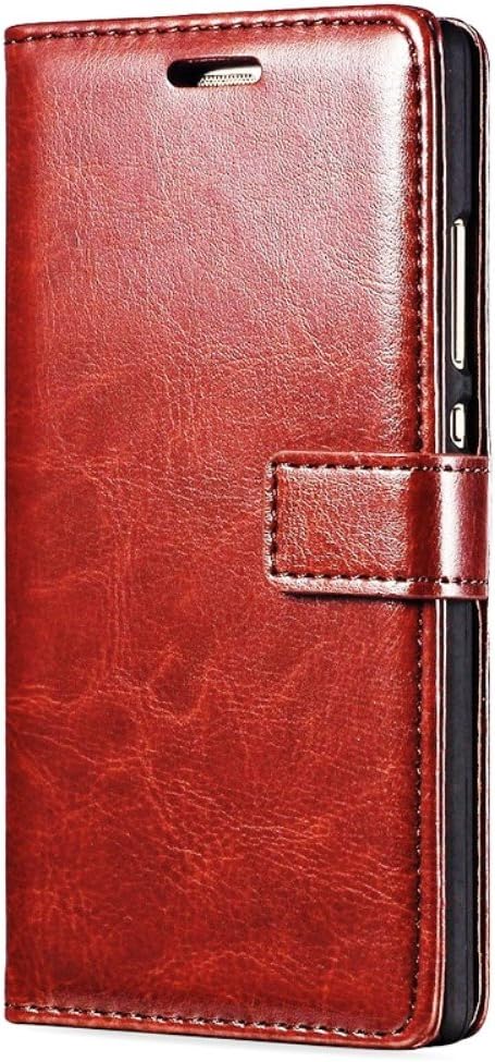 XORB® Moto G5s Flip Cover PU Leather Case Premium Luxury Revel Touch PU Leather Cover for Moto G5 s Brown