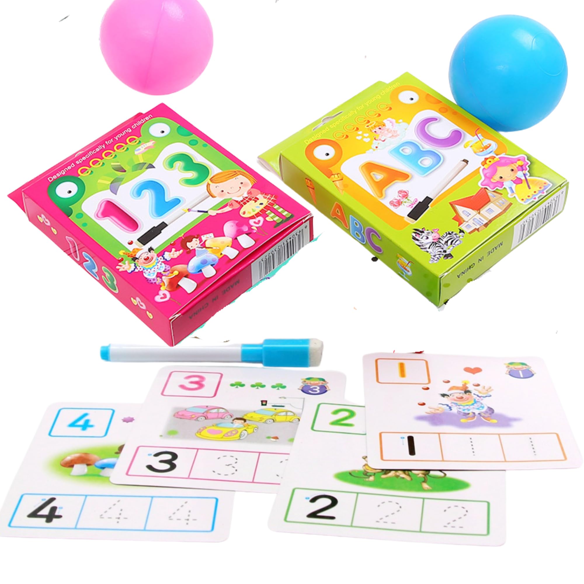 Mandarinmelon Educational Flashcards for Language Skills (Letters and Numbers, Paper, Ages 4-7 Years, Elementary School)
