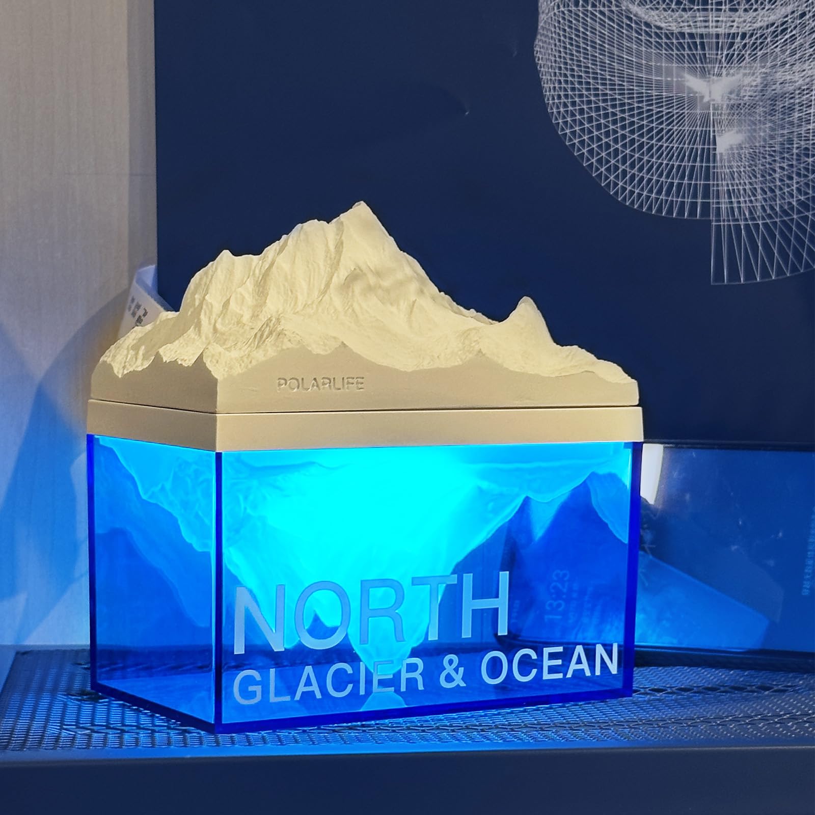 Photo 1 of EQURA Decor Glacial Night Light, Rechargeable Bedside Lamp with Soothing White Noise Sound, Portable Ambient Night Light for Adults Bedroom Decor | Best Birthday | Christmas Gift