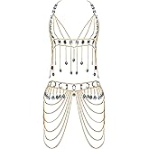 Connie Cloris Womens Sexy Body Chains Suit Bikini Beach Body Jewelry