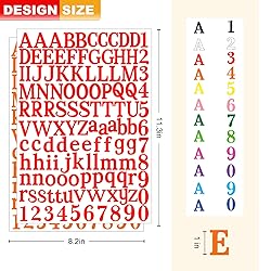 WNYT 1210 Letter Stickers 10 Sheets Alphabet