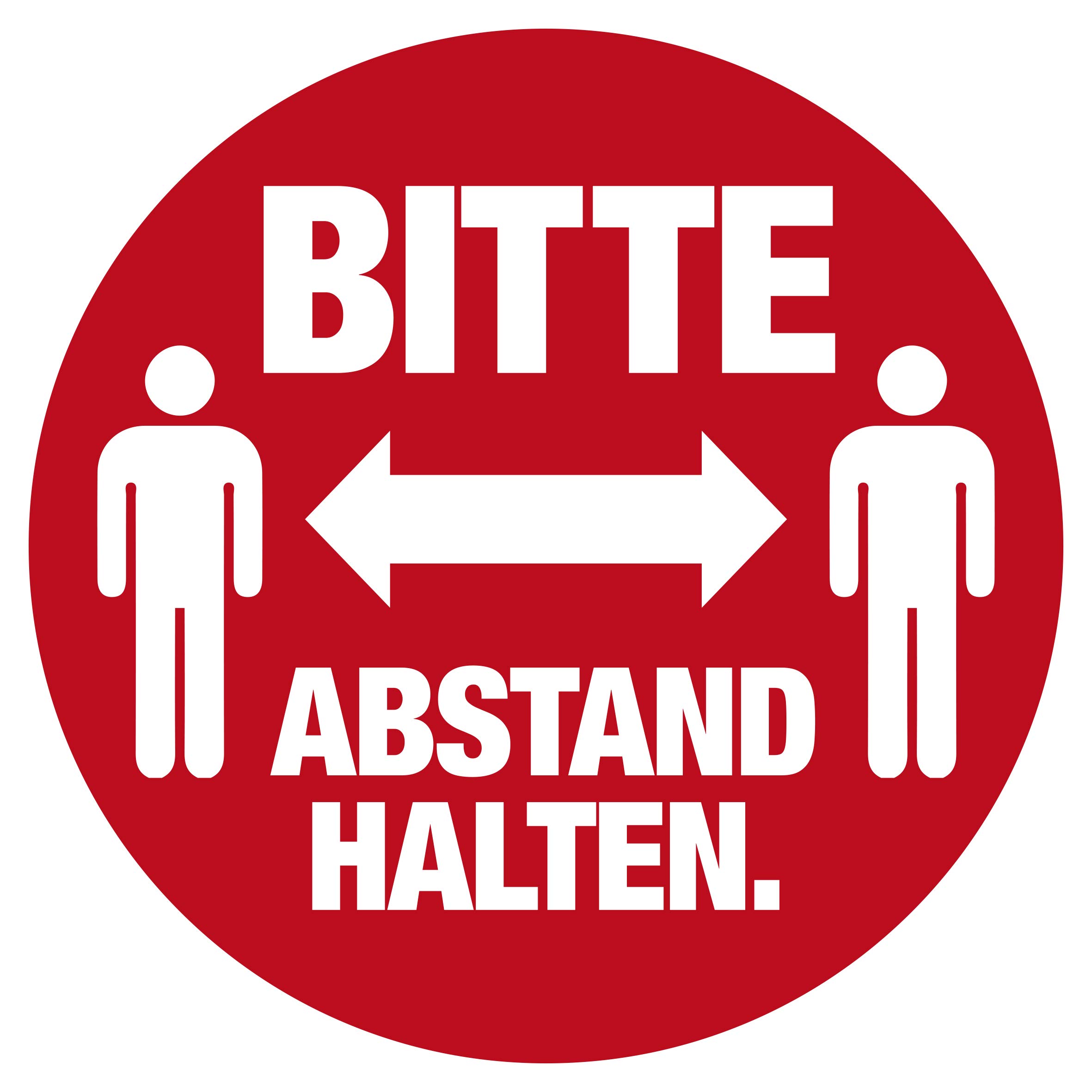 HERMA Floor Marking Sticker, Ø 20 cm, Please keep the distance, 5