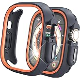 Matte Bumper Fit for Apple Watch Ultra 3 49mm Case for iWatch Ultra 3/2/1, Heavy-Duty Protective Bumper Minimalist Style Anti-Fingerprint Watch Cover for iWatch 49mm Bands Accessories - Orange