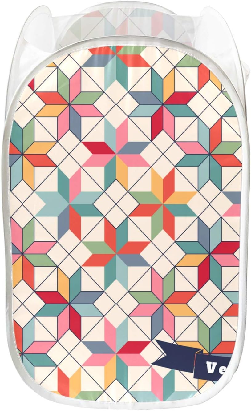 College Laundry Hamper Art 3d Retro Fashion Pintura acolchada