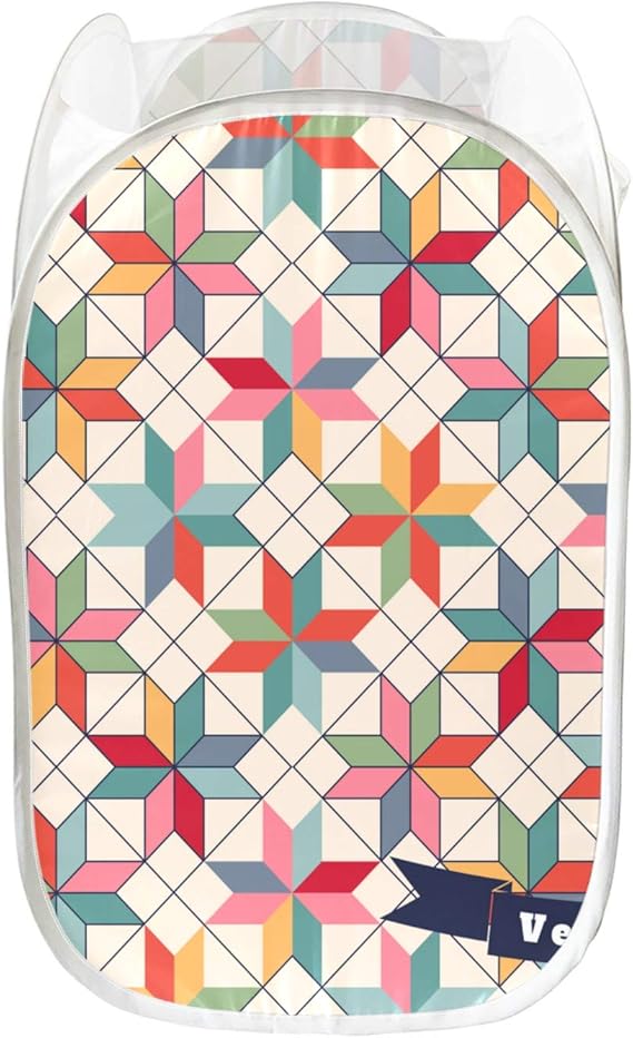 College Laundry Hamper Art 3d Retro Fashion Pintura acolchada