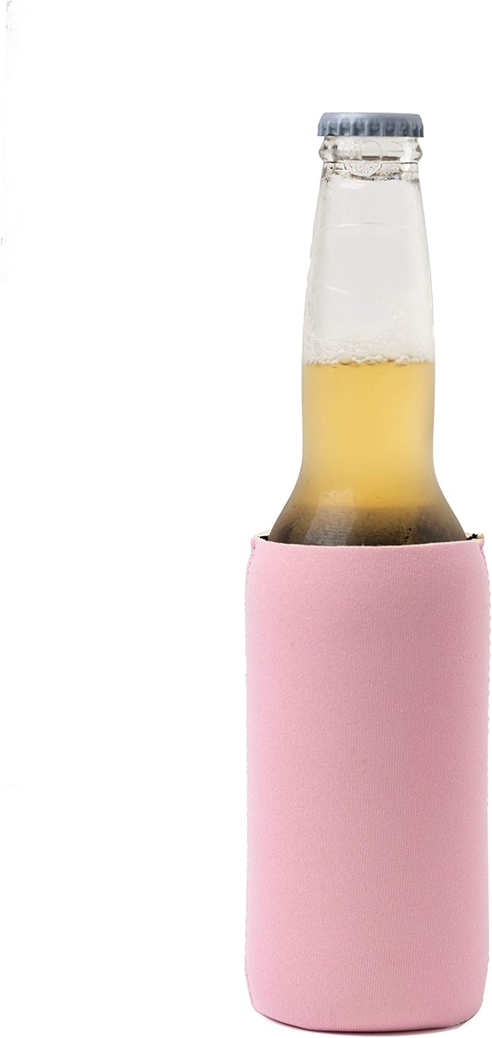 Snertz 6 Slim Pink (Blush) Blank Can Sleeves DIY Customizable Insulated Neoprene Skinny Beer Can, or Bottled Beverage Coolers