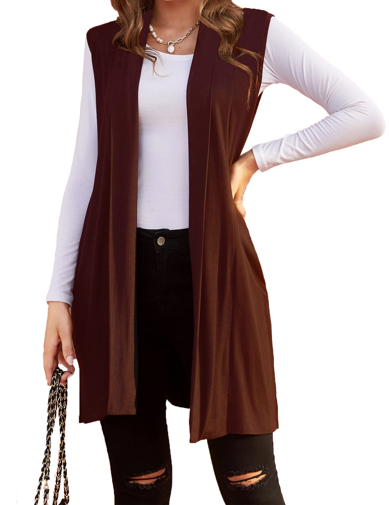 Beyove Long Cardigan Vest for Women Casual Loose
