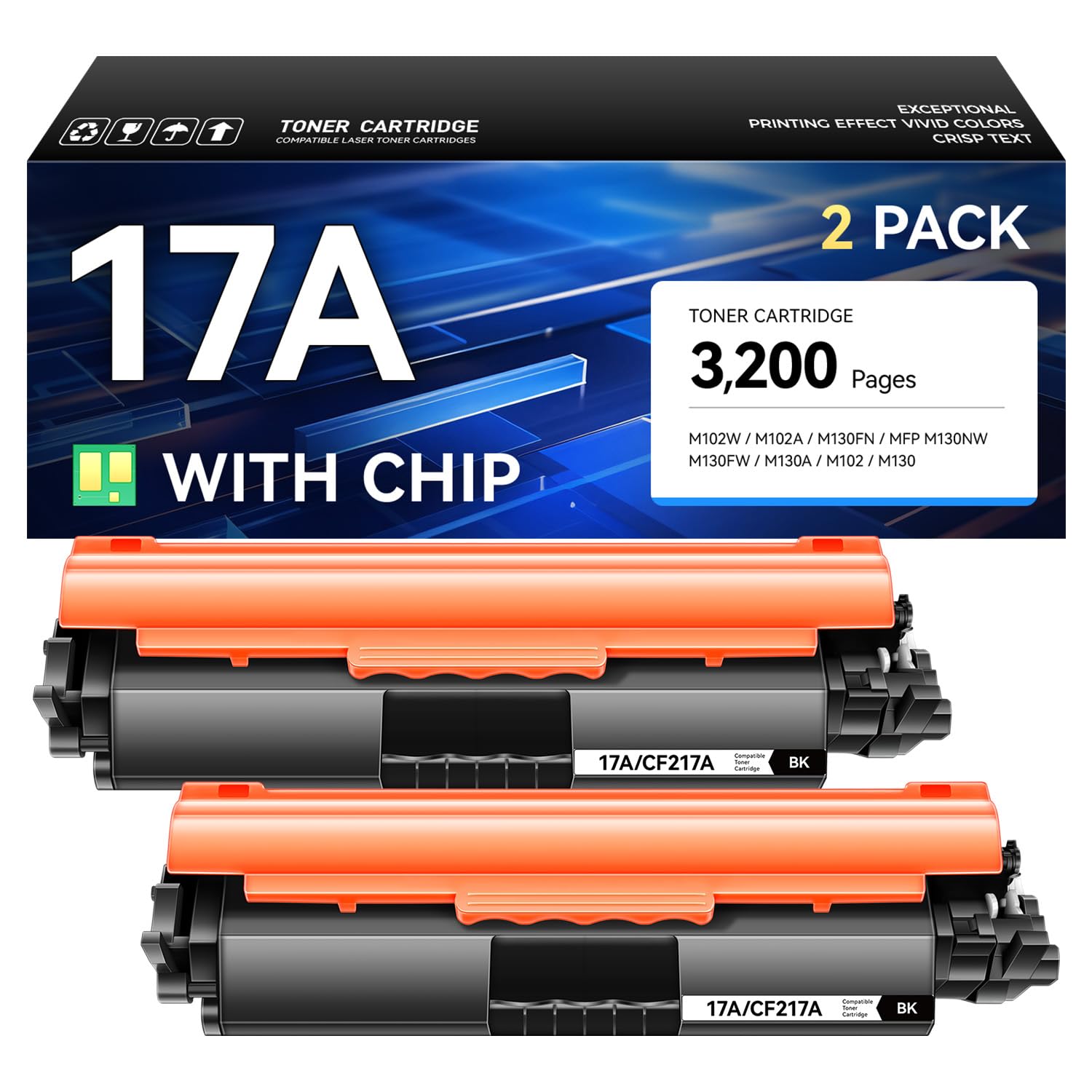 17A Toner Cartridge (Black 2-Pack) High Yield with