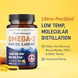 MAV Nutrition Triple Strength Omega 3 Fish Oil 3600mg - 120 Ct view 5