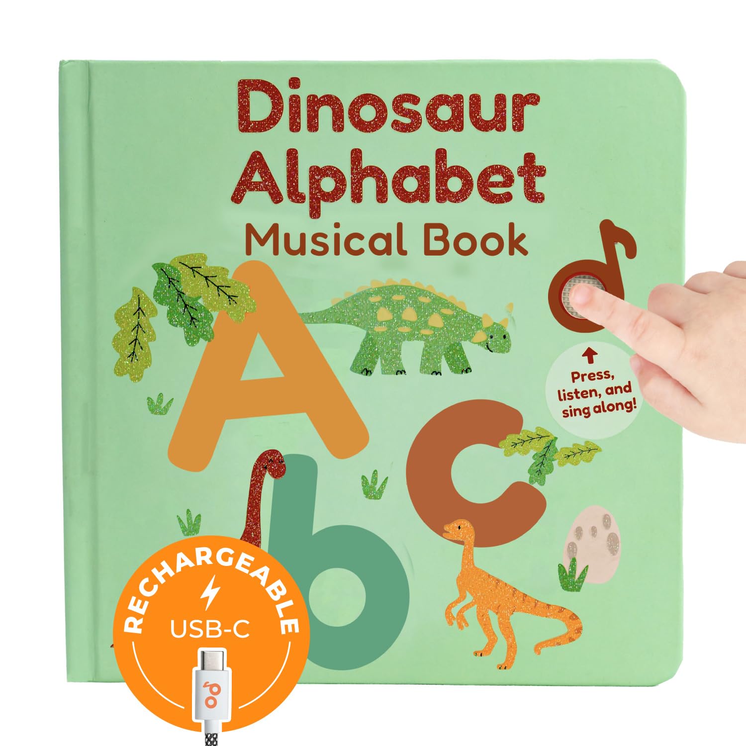 Photo 1 of Cali's Books Dinosaur Alphabet Book for Toddlers 1-3 - Learn Dino ABC, Musical Books for Kids, Interactive Talking Baby Toddler Sound Book, Educational Song Learning Toys Singing Music Toy for Babies