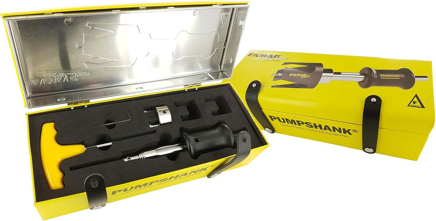 FAMAG 2166606 Pumpshank® incl. 3 adapters and HSS-G Centre Drill, Metal, Pumpshank mit 1 Adapter & HSS-Vorbohrer