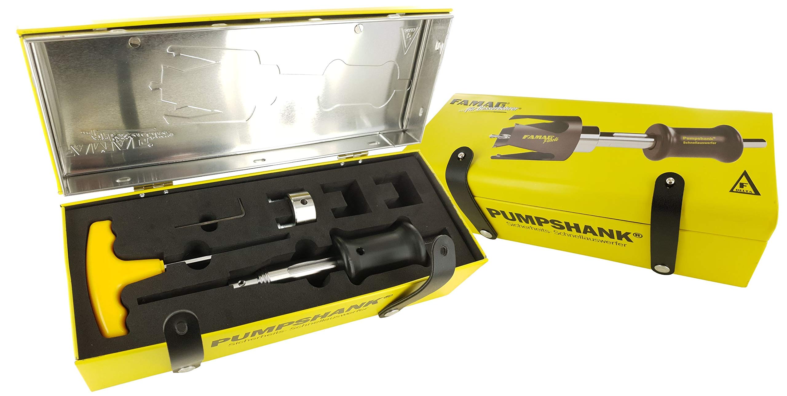 FAMAG 2166606 Pumpshank® incl. 3 adapters and HSS-G Centre Drill