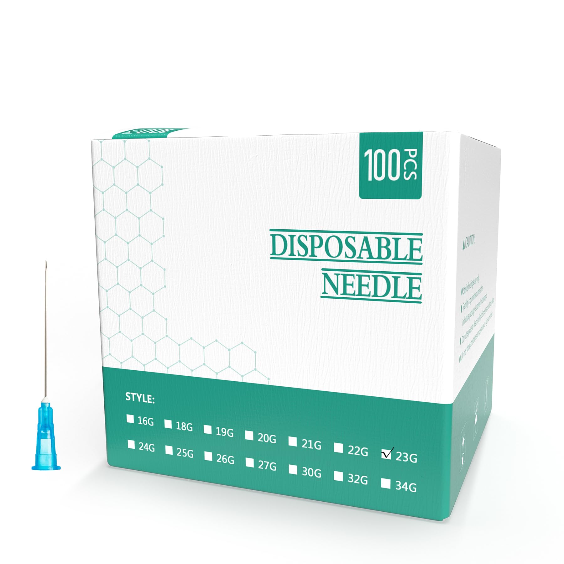 23G x 1.5 inch (0.60 x 38mm), stainless steel Dispensing Accessories, 100 pcs (23G)