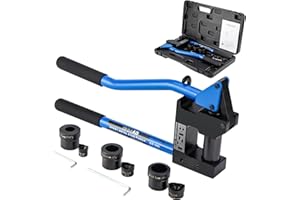 IBOSAD Manual Lever Sheet Metal Stud Punch 20GA with (7/8", 1-1/8", and 1-11/32") Manual Knockout Hole Punch Driver Kits Conduit Hole Cutter Set KO Tool