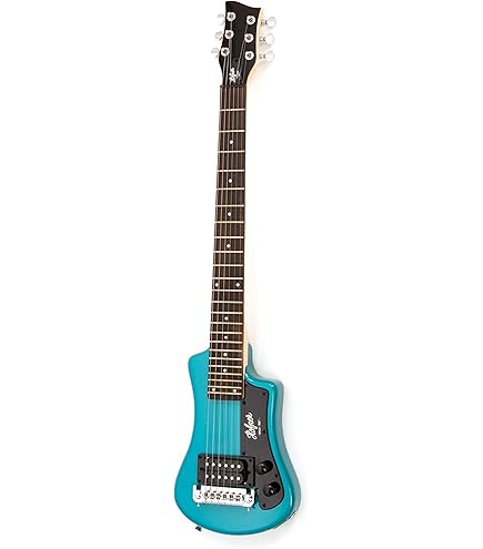 Hofner Deluxe Shorty Electric Travel Guitar Red W/Gig Bag