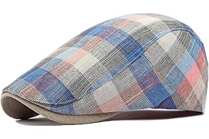 Qianuer Newsboy Hats Adjustable Ivy Flat Cap Gatsby Cabbie Driving Beret for Men Women