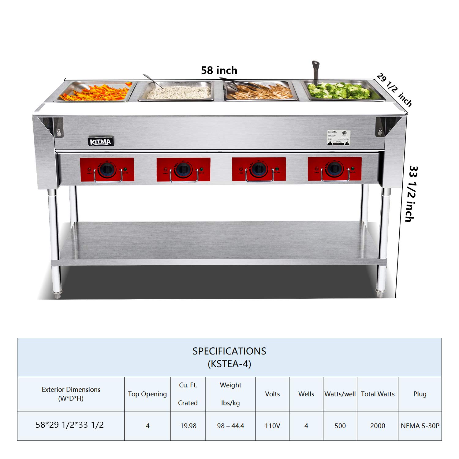 Amazon.com: 110V Calentador de Alimentos Eléctrico Comercial ...