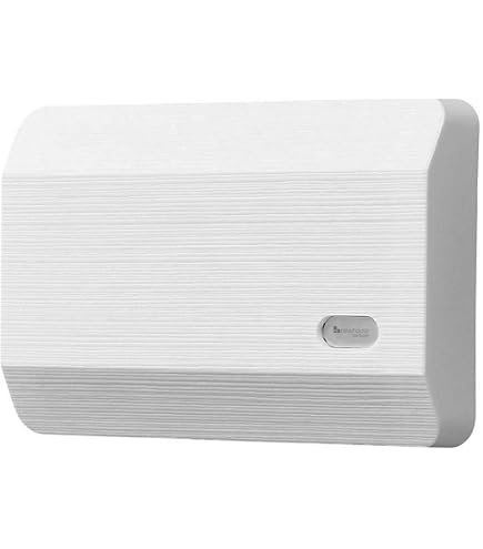 Rattan Design Doorbell Chime Cover Box – Decorative Cover For Wall-Mounted Doorbells (White)