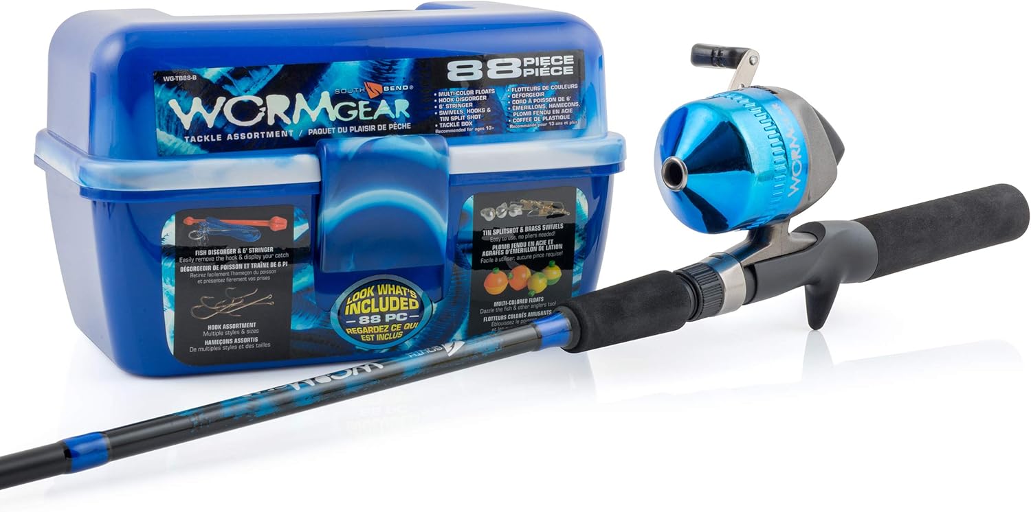worm gear fishing rod