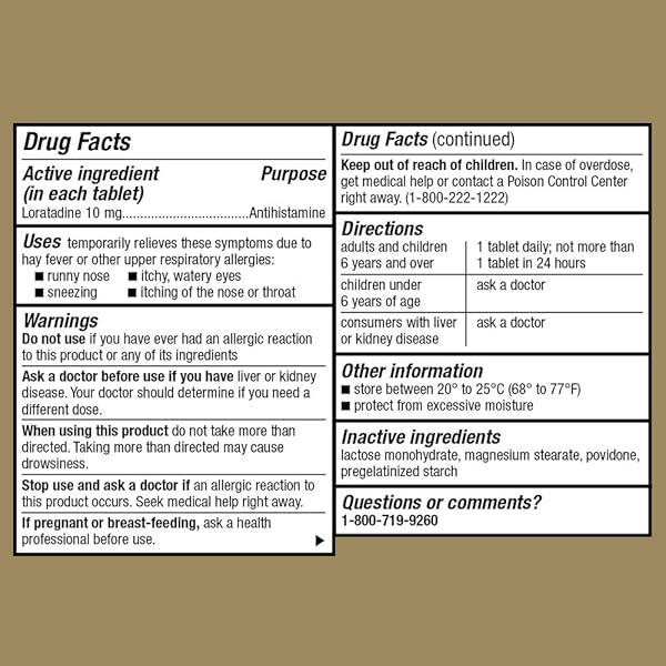 GOODSENSE ALLERGY RELIEF LORATADINE TABLETS 10 MG, ANTIHISTAMINE, ALLERGY MEDICINE FOR 24 HOUR ALLERGY RELIEF, 365 COUNT