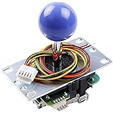 SANWA JLF-TP-8YT Joystick Dark Blue Original - for Arcade Jamma Game 4 & 8 Way Adjustable, Compatible with Catz Mad SF4 Tourn