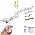 FauKait Remote Control Snake Toy RC&Robot Electric Snake Toy Fast Moving of Fake Rattlesnake Christmas Halloween Toys Party Favor Gifts Joke Prank for Kids Boys(White)